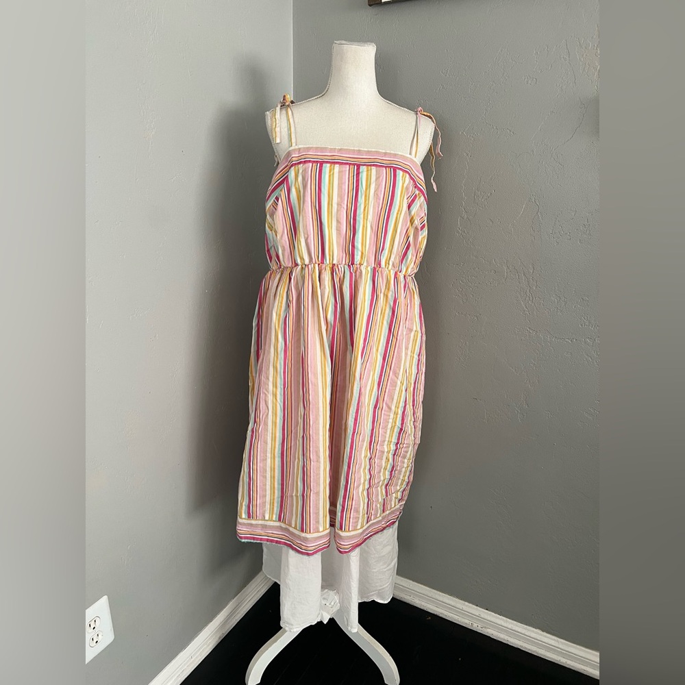 Lane Bryant Pink Tan Sleeveless Sundress.   Size 16